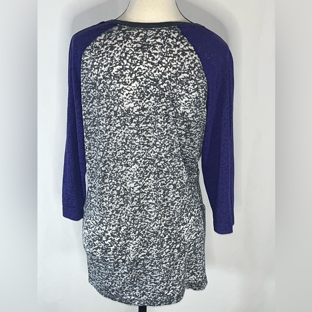 Nike Kansas State Wildcats Powercat Womens Distressed 3/4 Sleeve Raglan Shirt XL - Picture 4 of 7